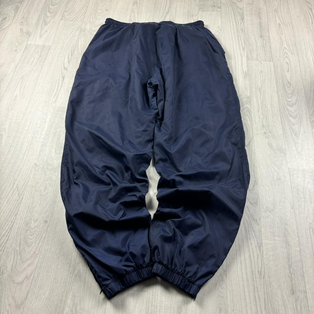 VINTAGE 90s ADIDAS BAGGY TRACKSUIT BOTTOMS NAVY