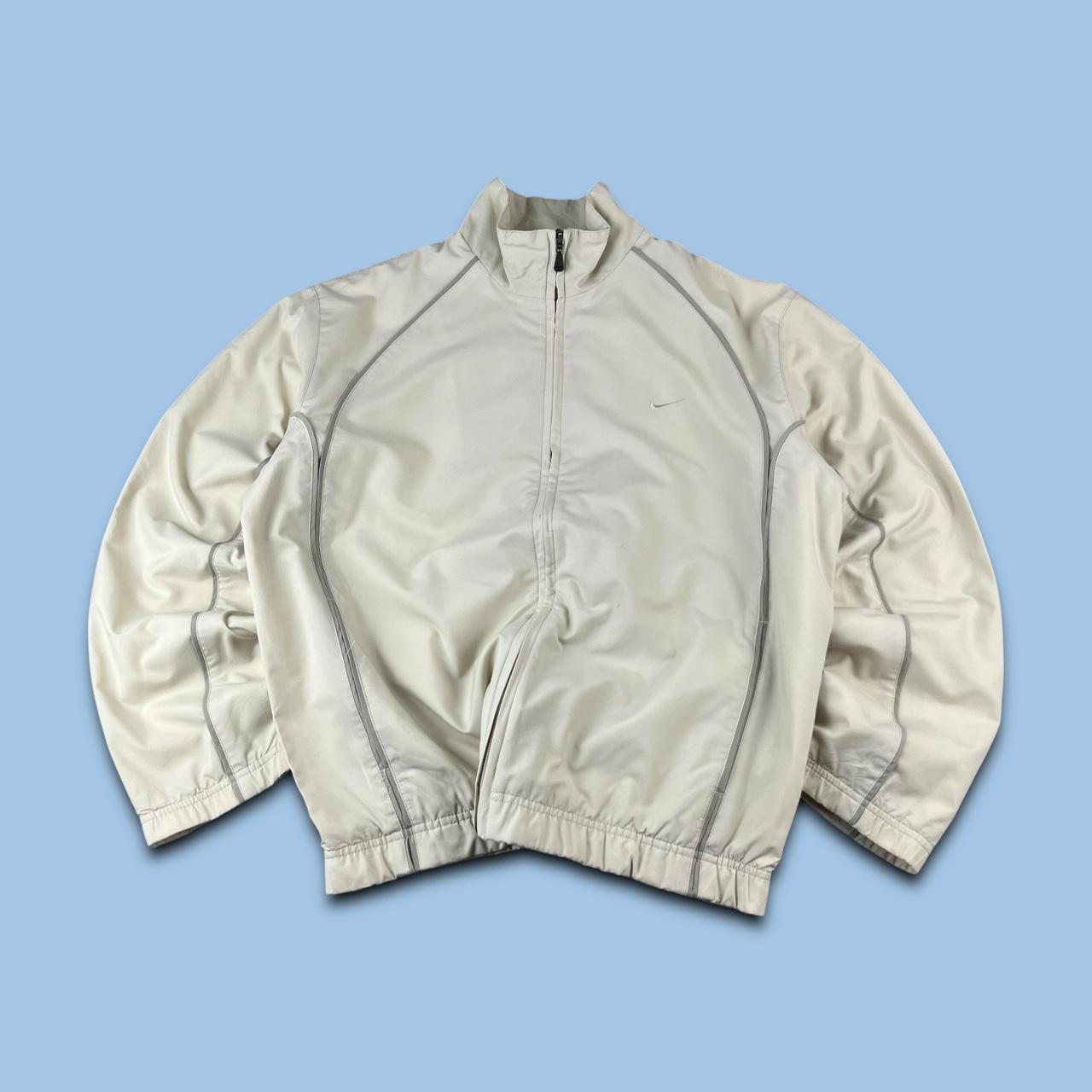 VINTAGE Y2K NIKE WINDBREAKER TRACKSUIT SPORTY JACKET CREAM