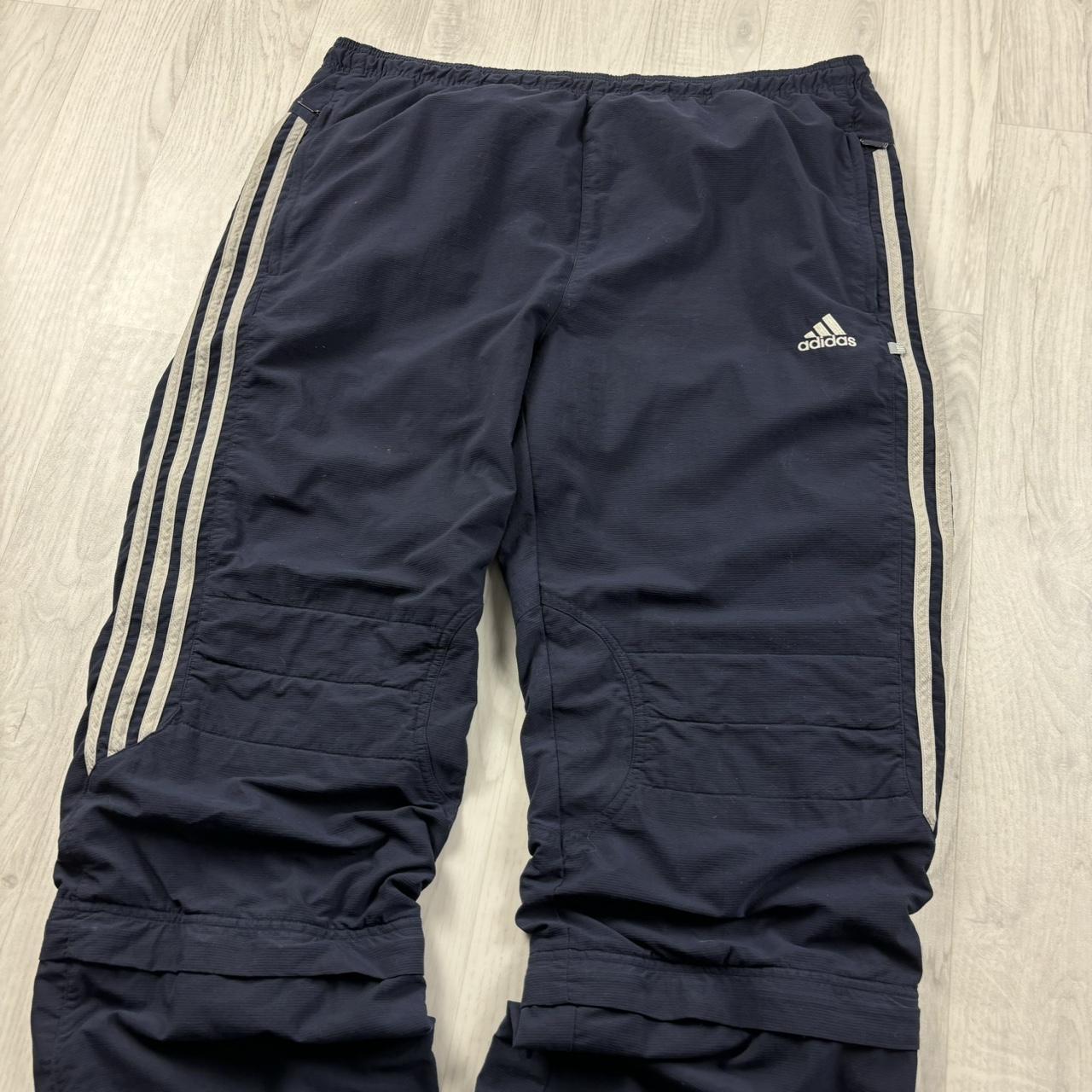 VINTAGE Y2K ADIDAS BAGGY TRACKSUIT BOTTOMS NAVY