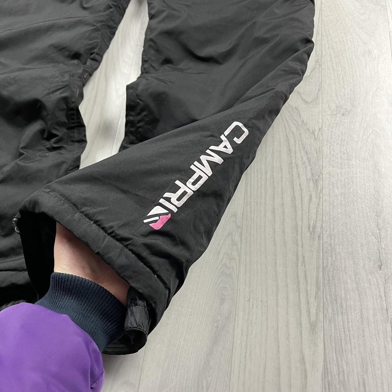 VINTAGE Y2K CAMPRI BAGGY SKI PANTS SALOPETTES BLACK