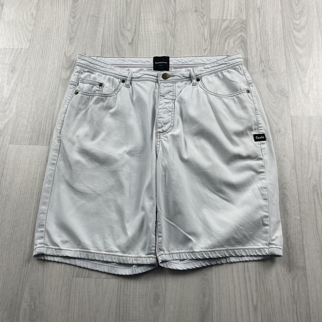 VINTAGE BARNEY COOLS BAGGY JORTS WHITE (34w)