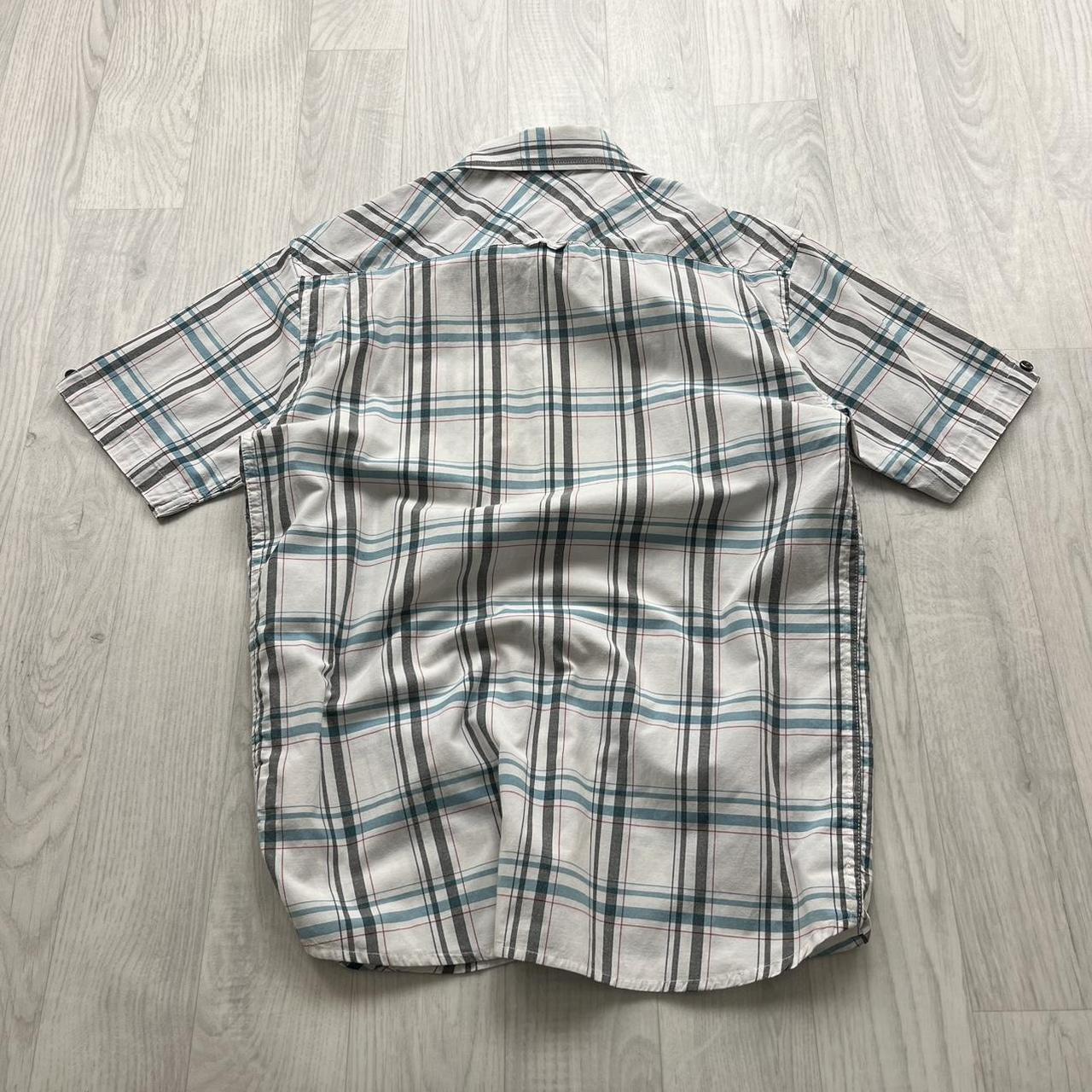 VINTAGE Y2K BILLABONG PLAID SHORT SLEEVE SHIRT WHITE