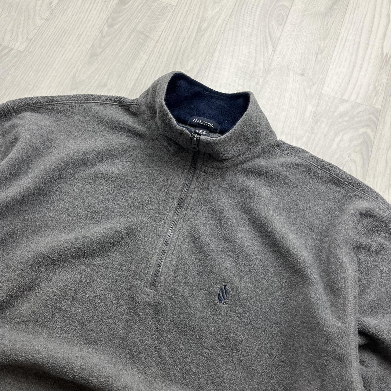 VINTAGE Y2K NAUTICA QUARTER ZIP FLEECE GREY