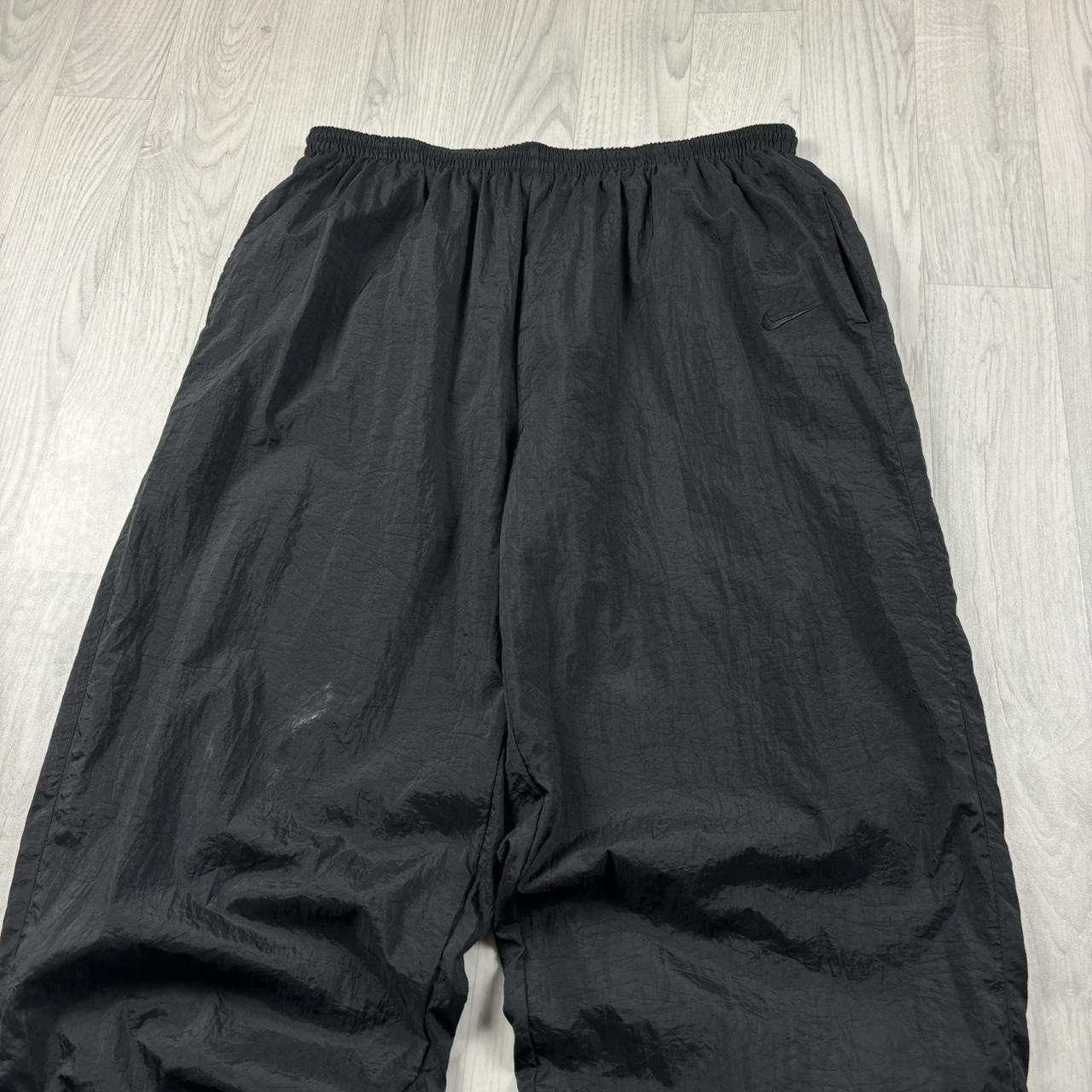 VINTAGE 90s NIKE BAGGY TRACKSUIT BOTTOMS BLACK