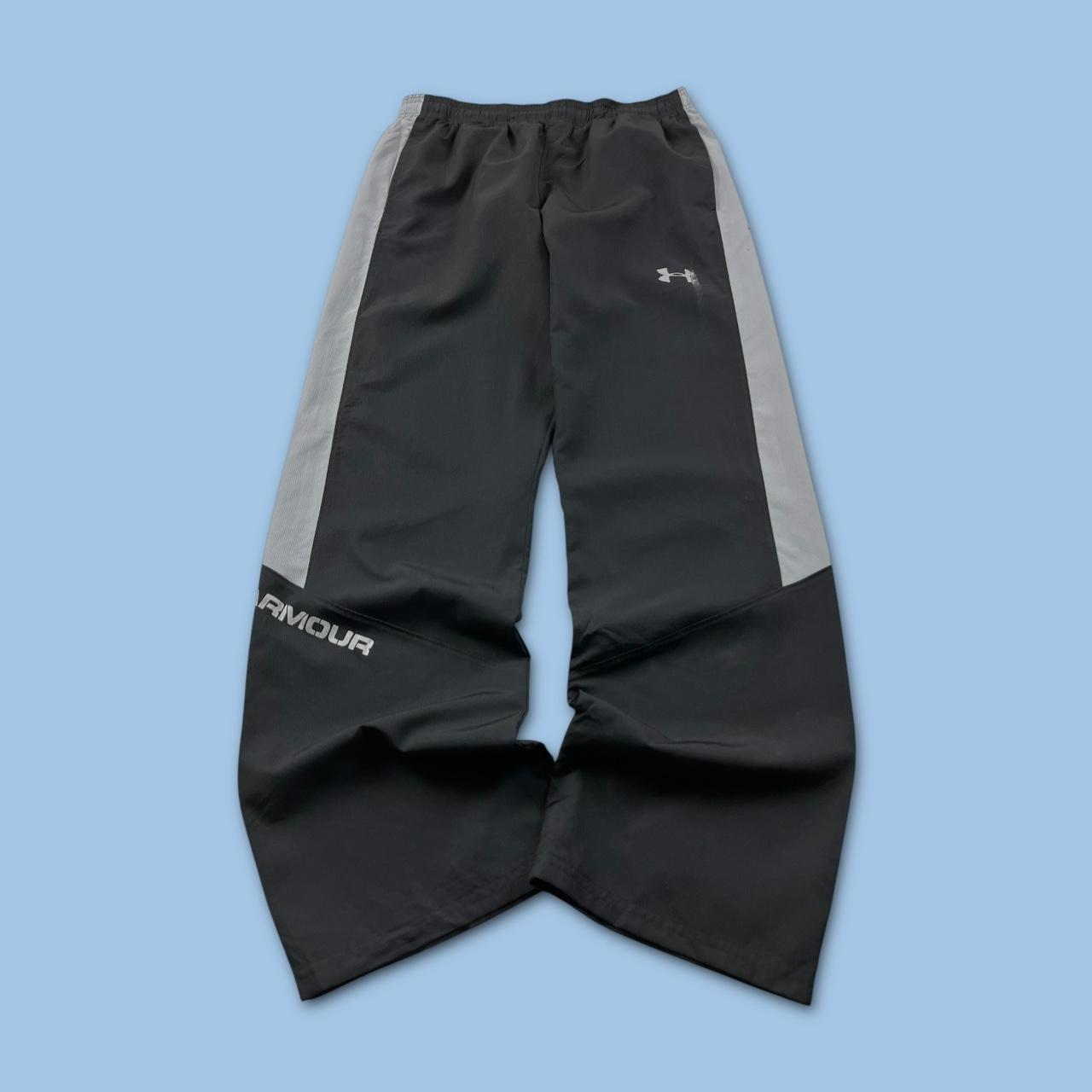 VINTAGE Y2K UNDER ARMOUR BAGGY TRACKSUIT BOTTOMS BLACK