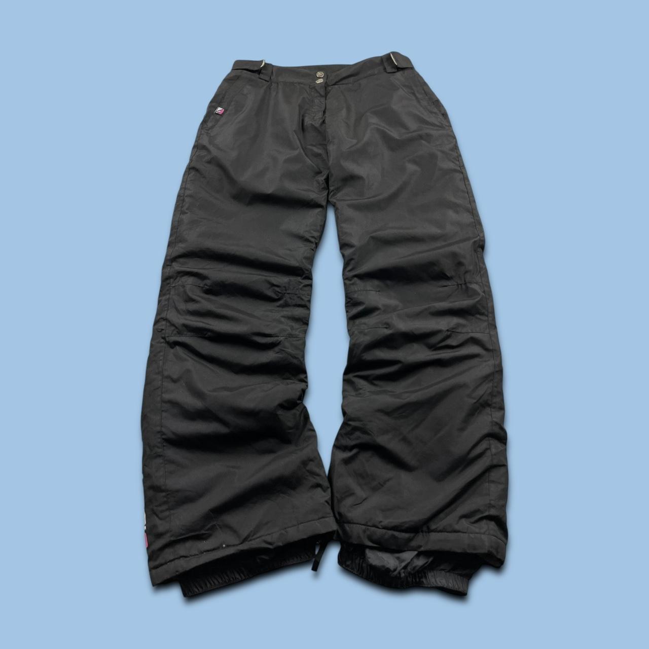 VINTAGE Y2K CAMPRI BAGGY SKI PANTS SALOPETTES BLACK