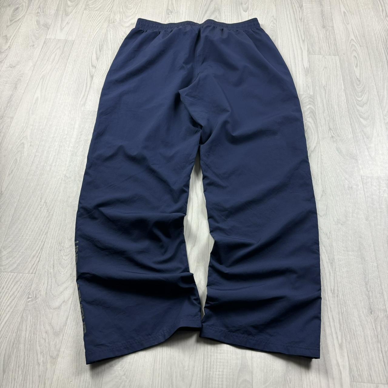 VINTAGE Y2K UNDER ARMOUR WIDE LEG BAGGY TRACKSUIT BOTTOMS NAVY