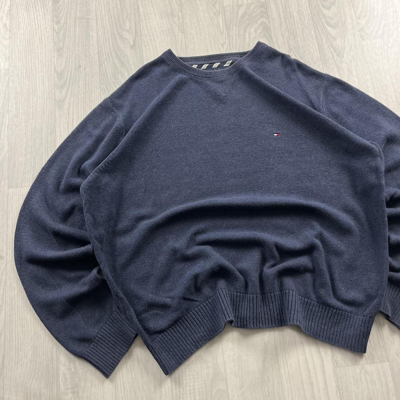VINTAGE Y2K TOMMY HILFIGER KNITTED JUMPER NAVY