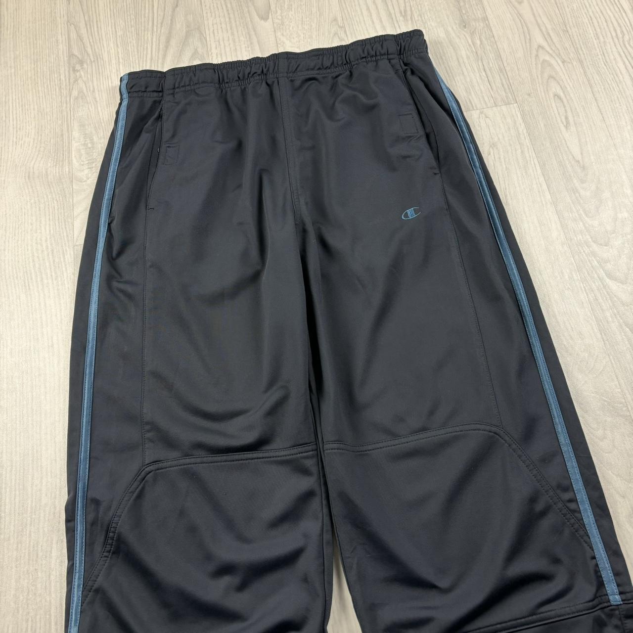 VINTAGE Y2K CHAMPION BAGGY TRACKSUIT BOTTOMS GREY / BLUE
