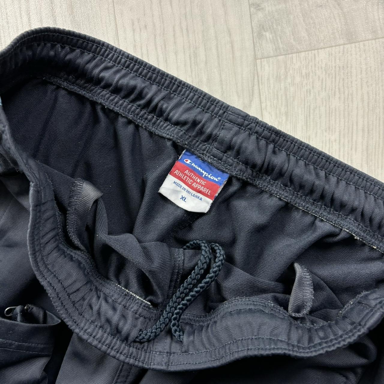 VINTAGE Y2K CHAMPION BAGGY TRACKSUIT BOTTOMS GREY / BLUE