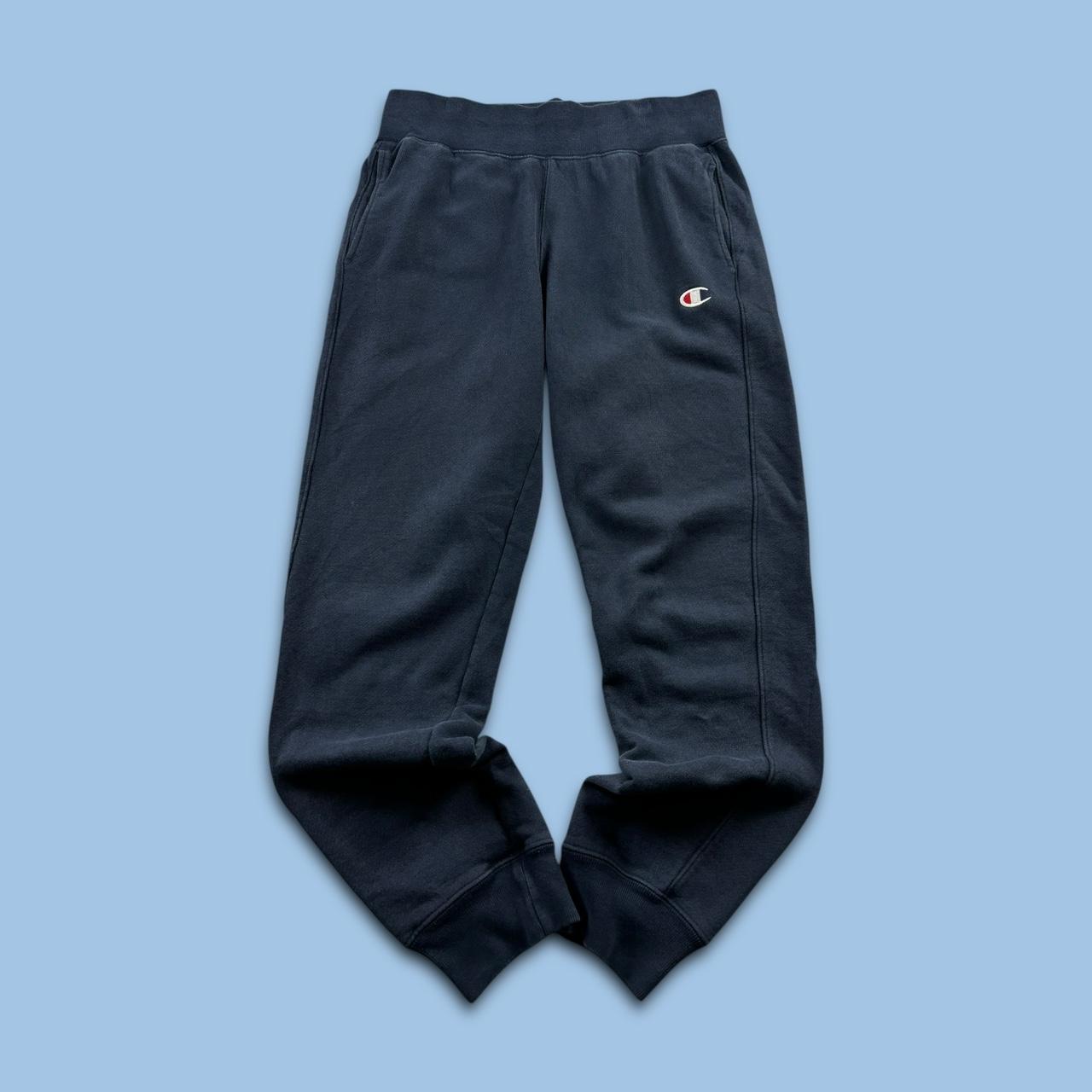 CHAMPION REVERSE WEAVE COTTON SWEATPANTS NAVY