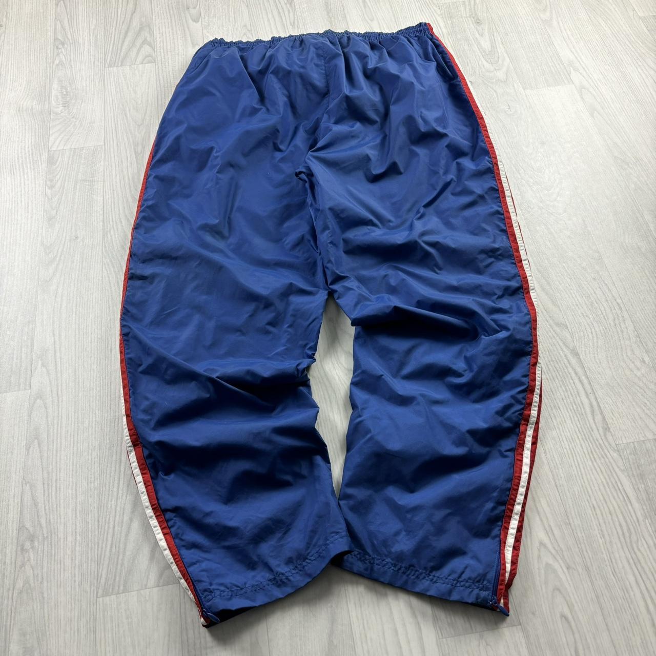 VINTAGE Y2K STARTER BAGGY TRACKSUIT BOTTOMS BLUE / RED