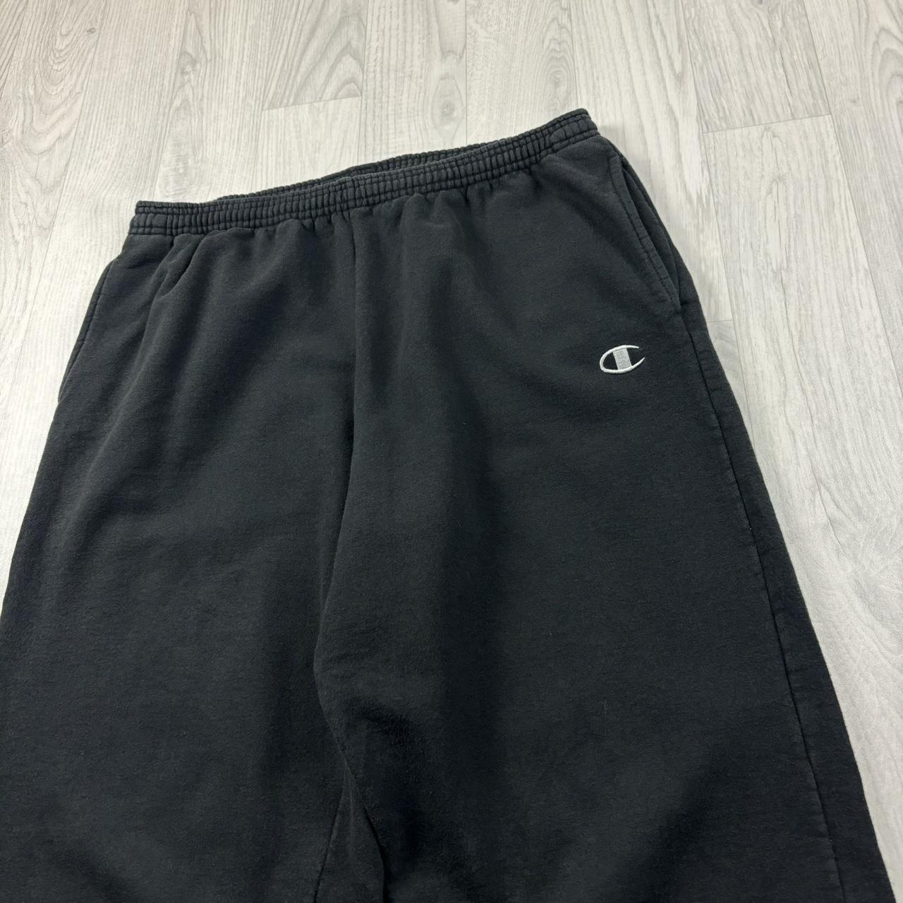 VINTAGE 00s CHAMPION BAGGY COTTON SWEATPANTS BLACK