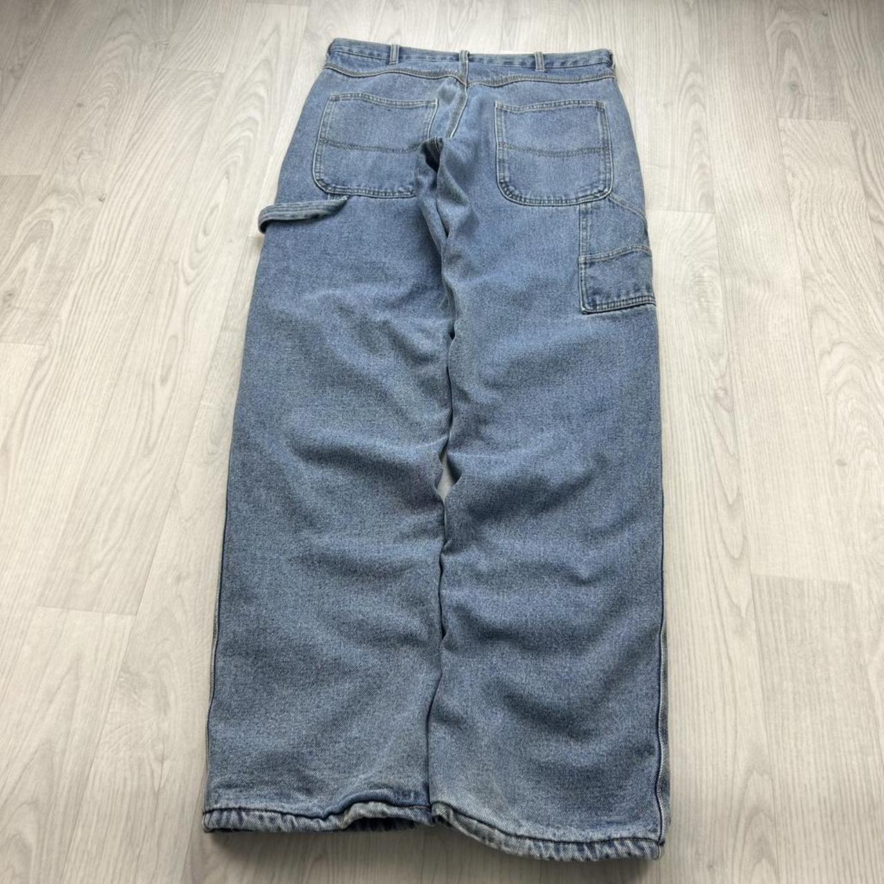 VINTAGE Y2K CROSSFIRE FLEECE LINED CARPENTER JEANS BLUE