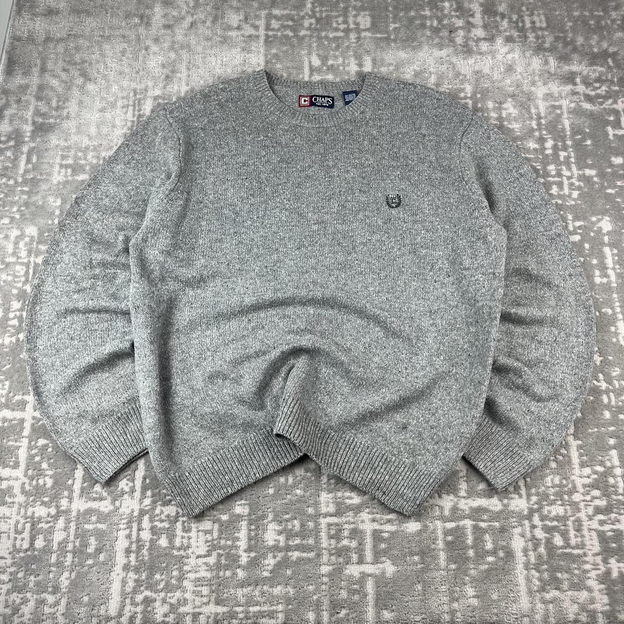 VINTAGE Y2K CHAPS CHUNKY KNITTED JUMPER GREY