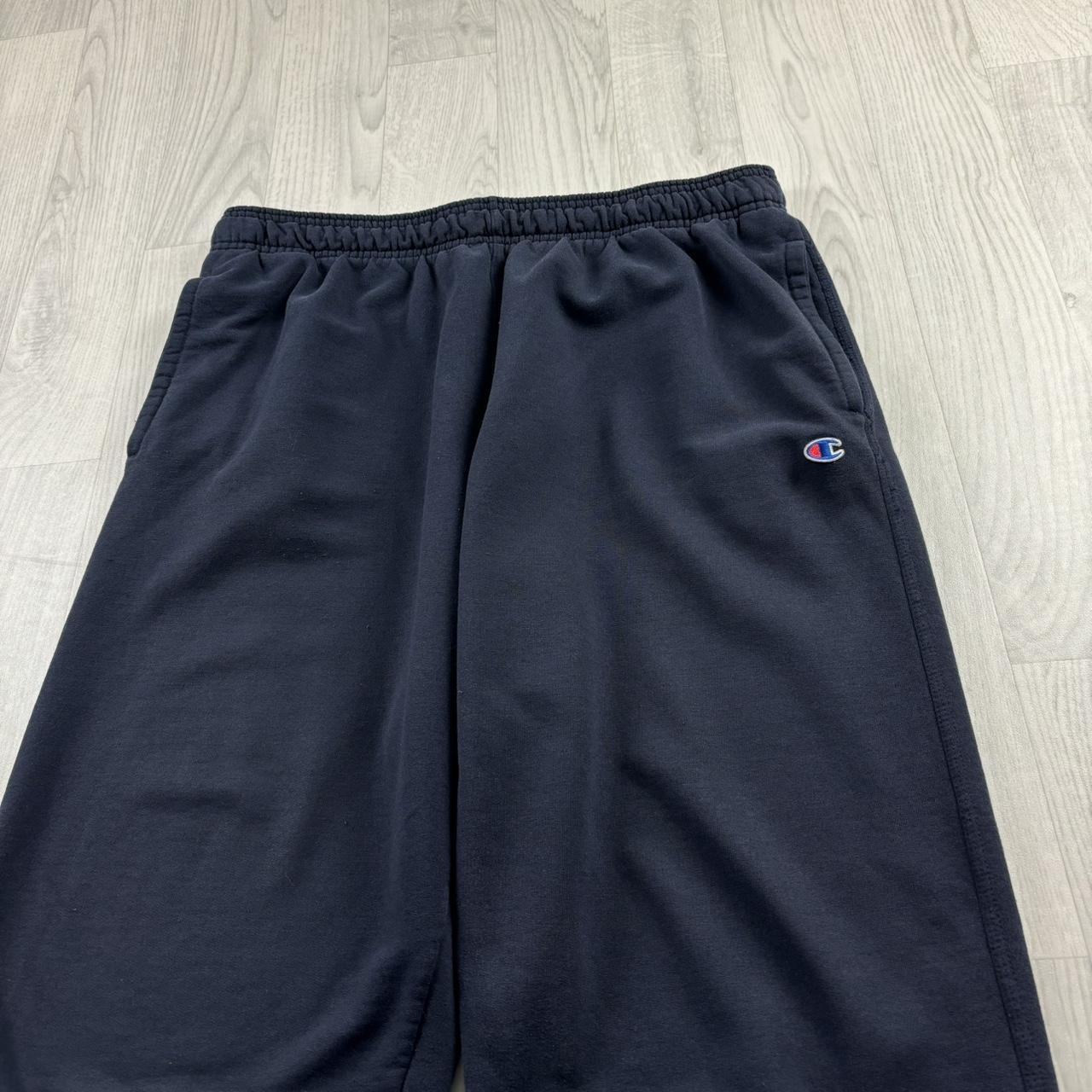 VINTAGE 00s CHAMPION SUPER BAGGY COTTON SWEATPANTS NAVY