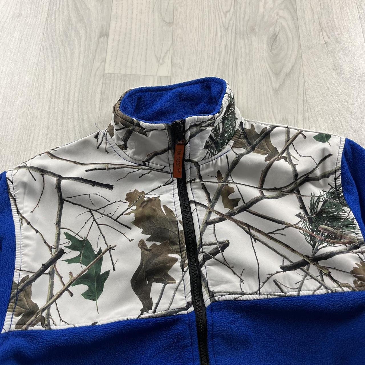 VINTAGE REALTREE ZIP UP FLEECE JACKET CAMO BLUE