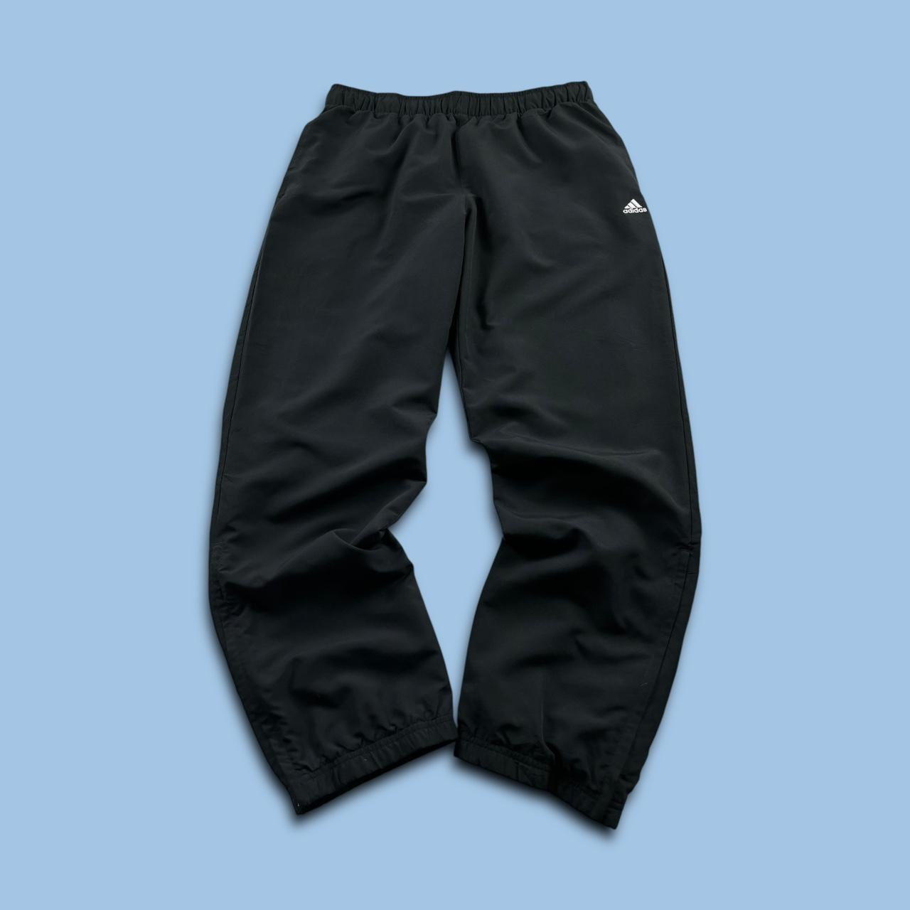 ADIDAS BAGGY TRACKSUIT BOTTOMS BLACK