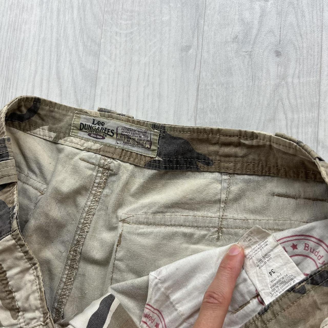 VINTAGE Y2K LEE BAGGY CAMO CARGO SHORTS