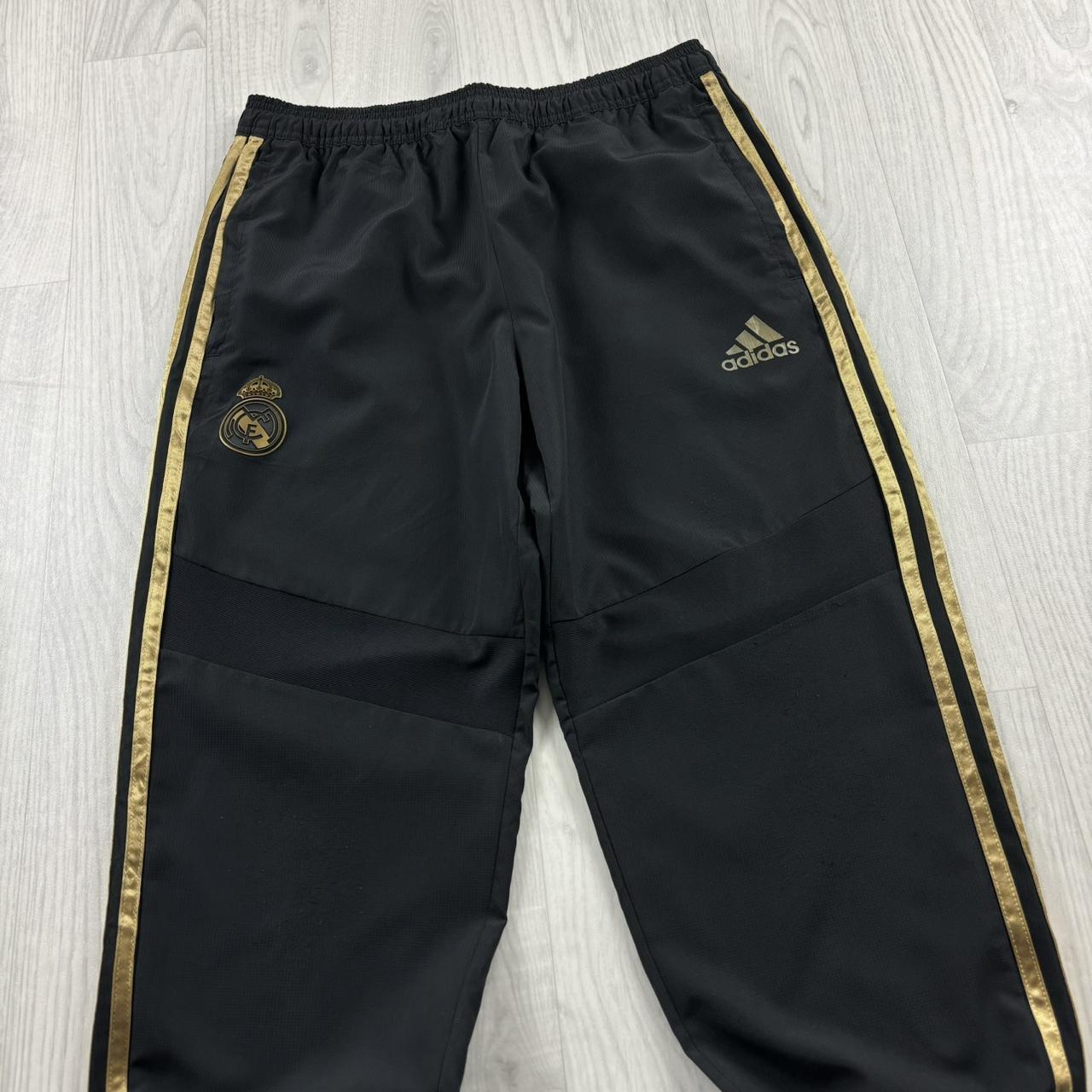 ADIDAS REAL MADRID TRACKSUIT BOTTOMS BLACK