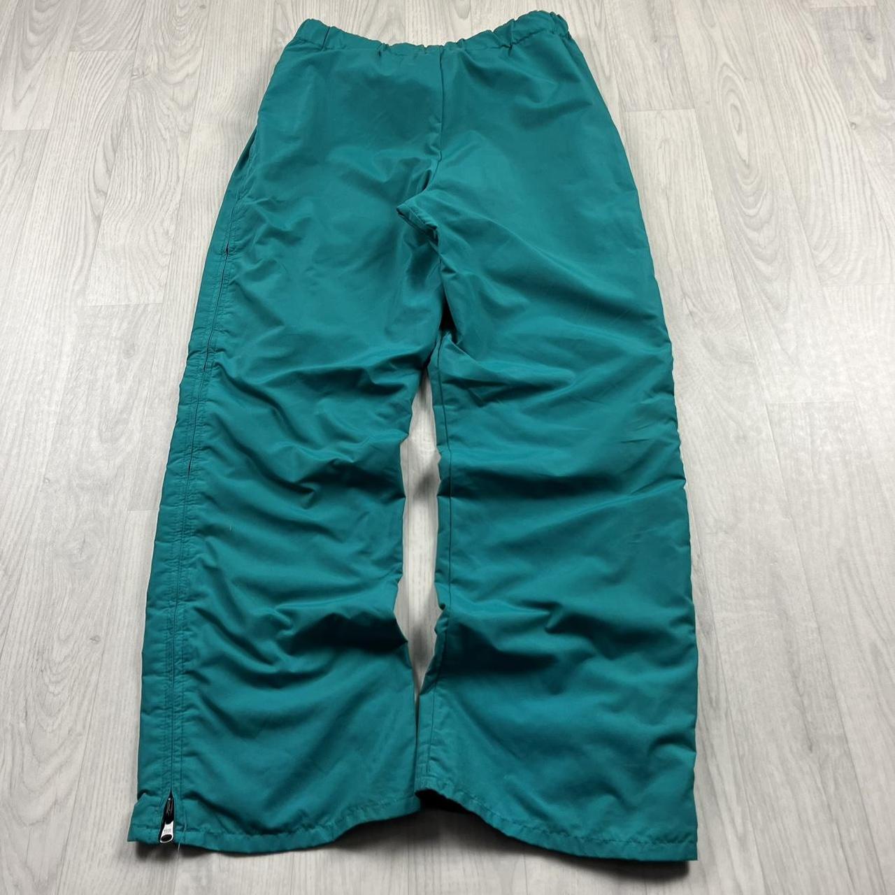VINTAGE Y2K COLUMBIA BAGGY SKI PANTS SALOPETTES GREEN