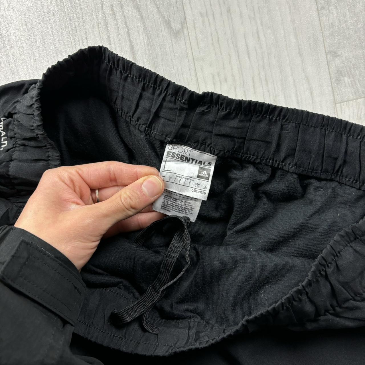 ADIDAS BAGGY TRACKSUIT BOTTOMS BLACK