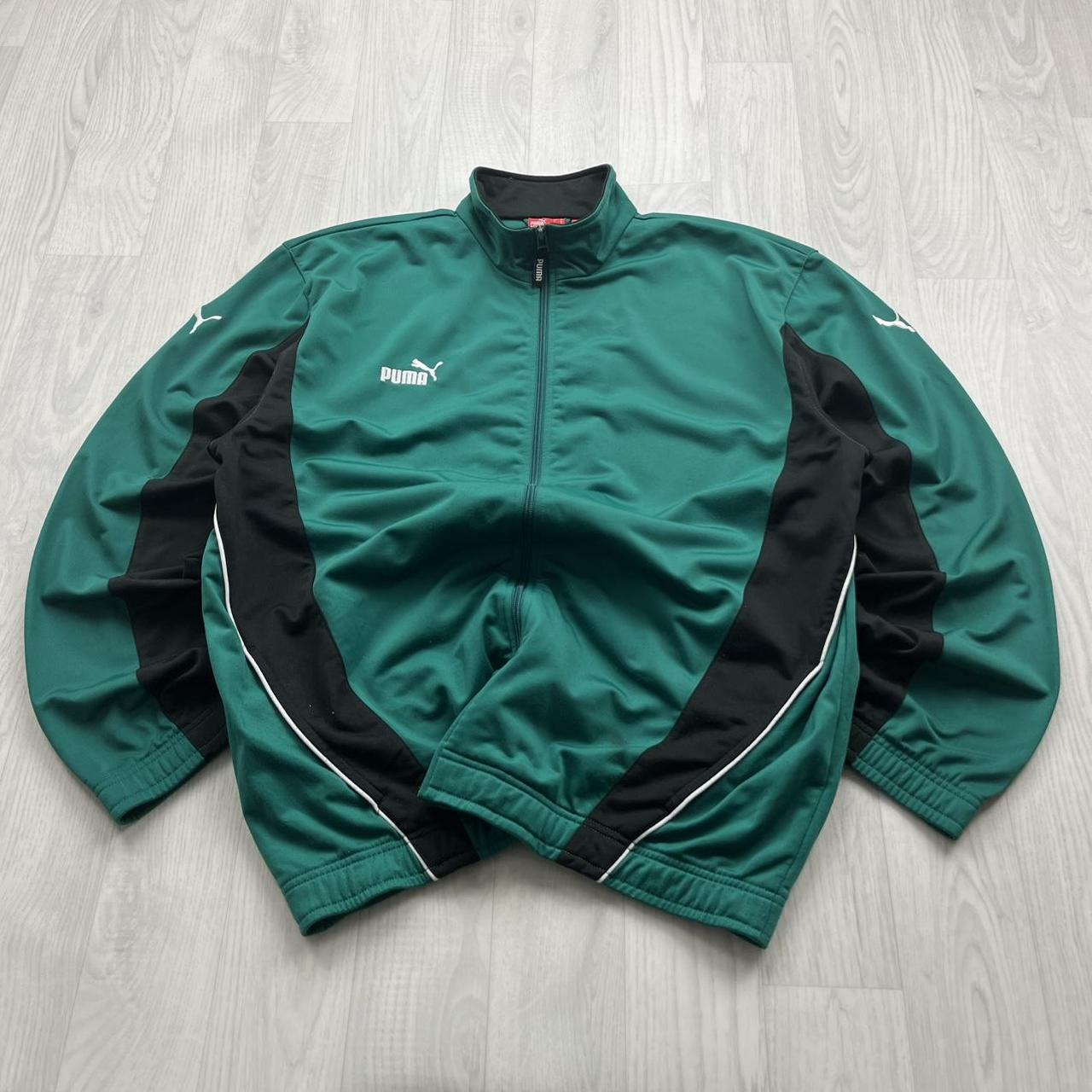 VINTAGE Y2K PUMA ZIP UP TRACKSUIT JACKET GREEN