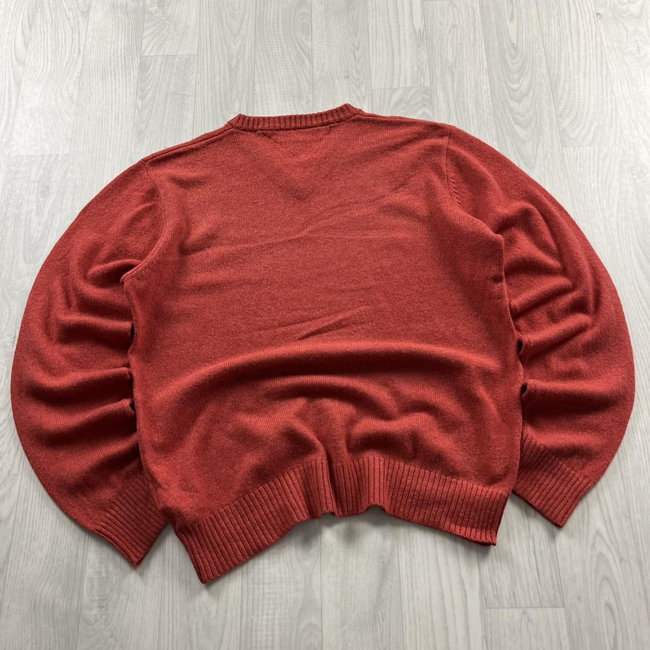 VINTAGE Y2K TOMMY HILFIGER CHUNKY KNITTED JUMPER RED