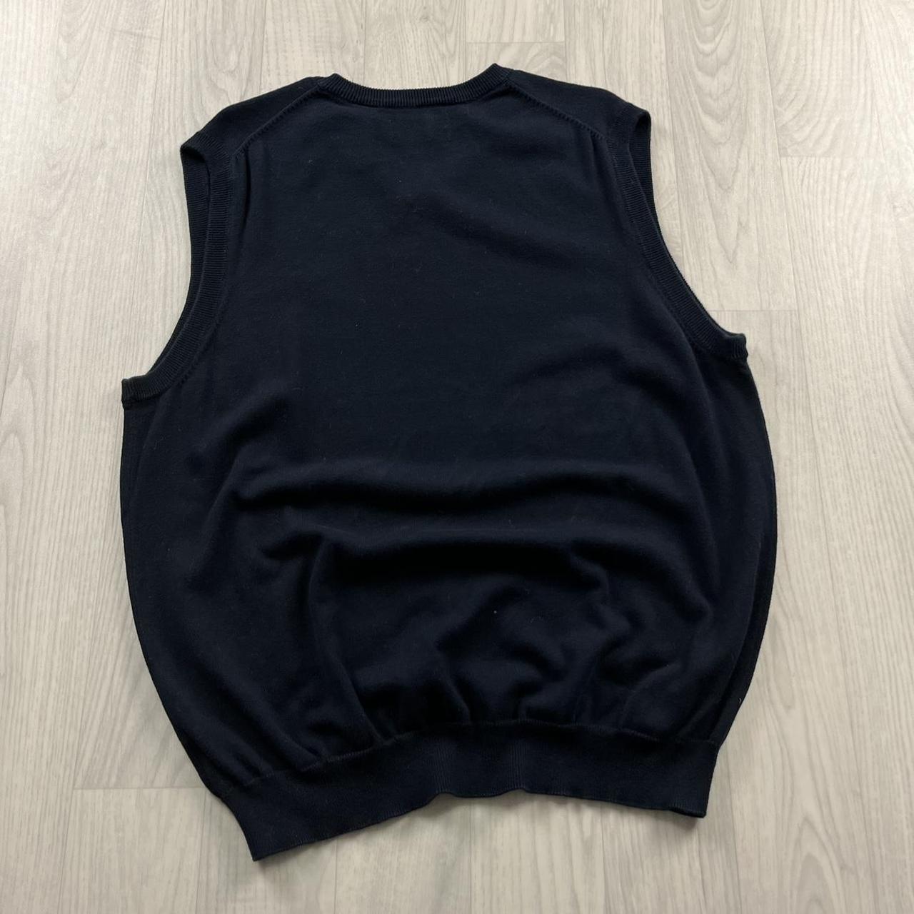 VINTAGE Y2K CHAPS KNITTED SWEATER VEST NAVY
