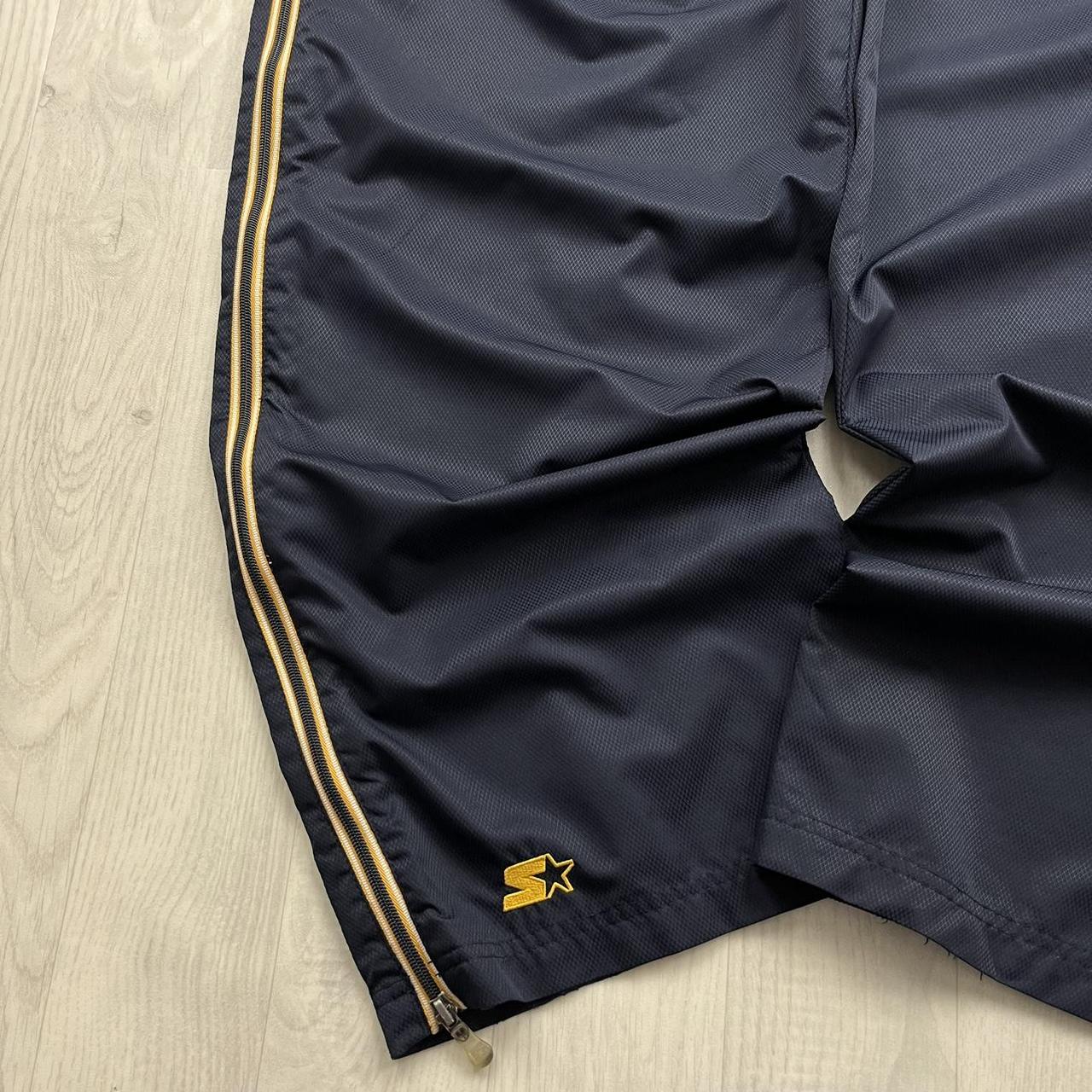 VINTAGE Y2K STARTER WIDE LEG BAGGY TRACKSUIT BOTTOMS NAVY