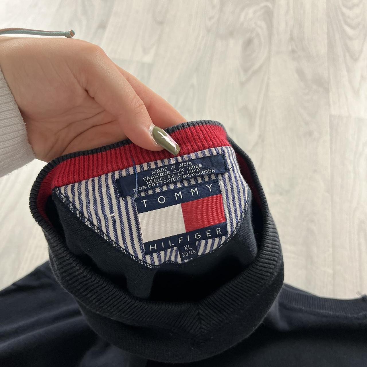 VINTAGE Y2K TOMMY HILFIGER CHUNKY SWEATER VEST NAVY