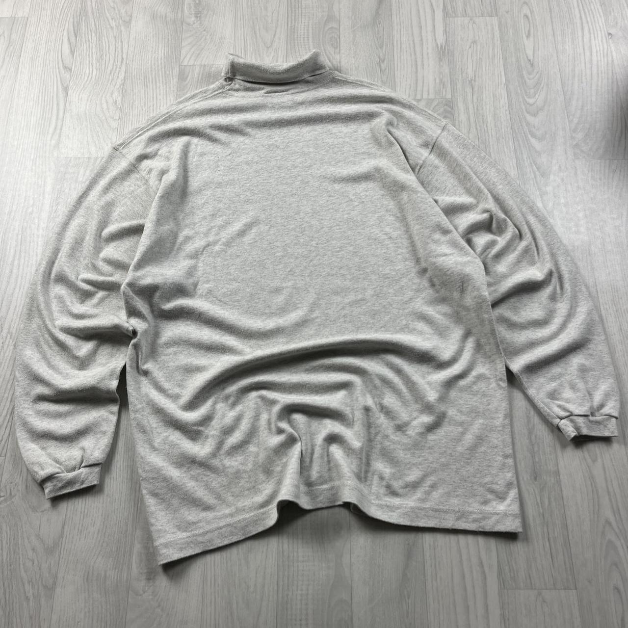 VINTAGE Y2K QUIKSILVER LONG SLEEVE TURTLENECK T SHIRT GREY