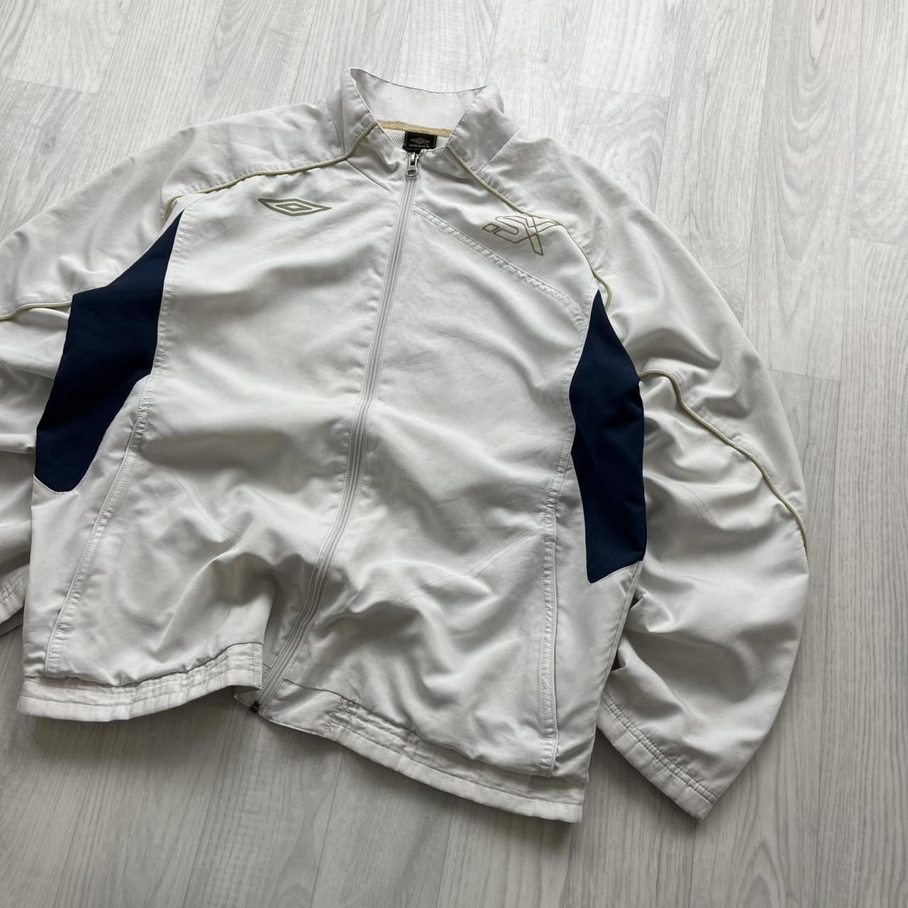 VINTAGE Y2K UMBRO WINDBREAKER TRACK JACKET WHITE