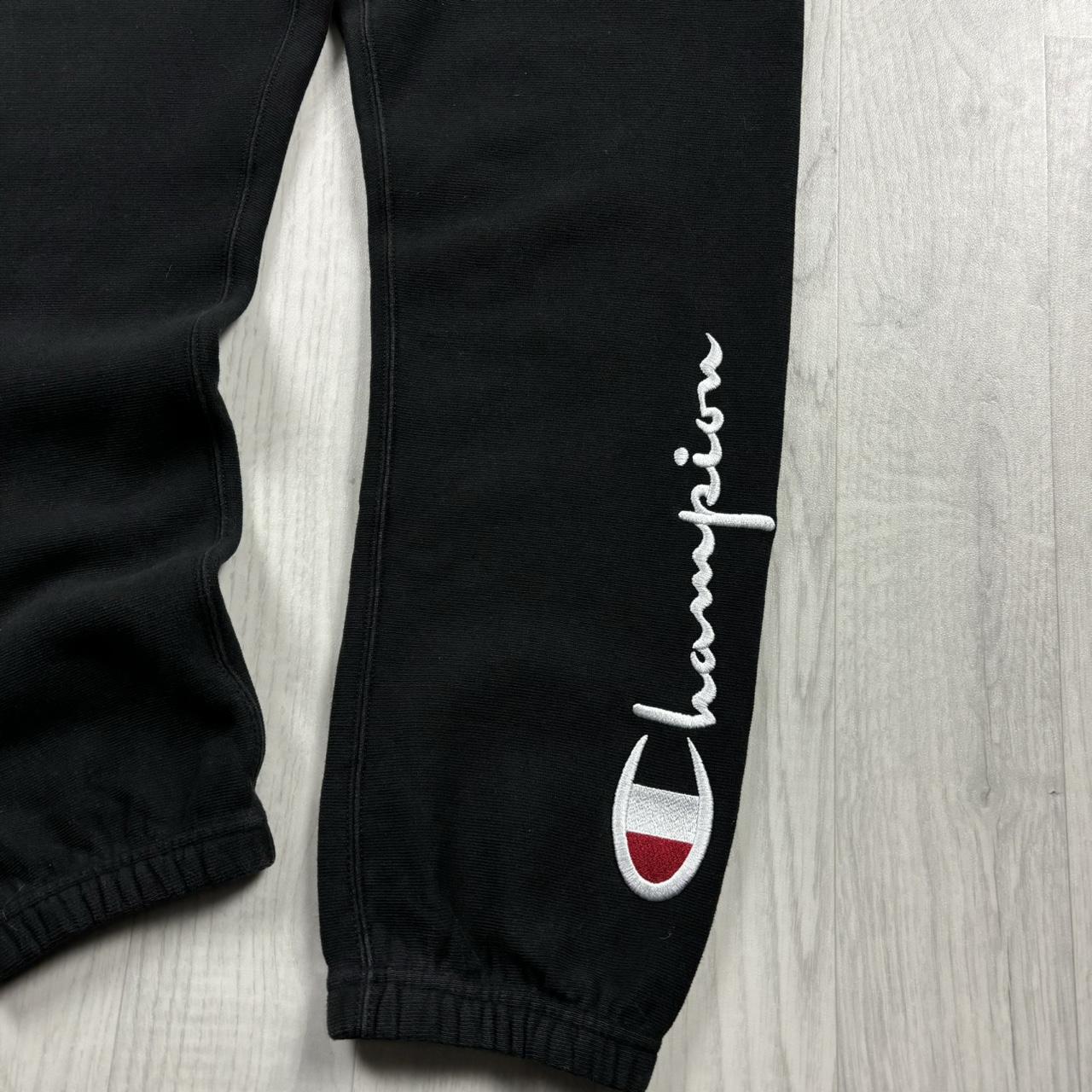 VINTAGE 00s CHAMPION BAGGY LOW RISE COTTON SWEATPANTS BLACK