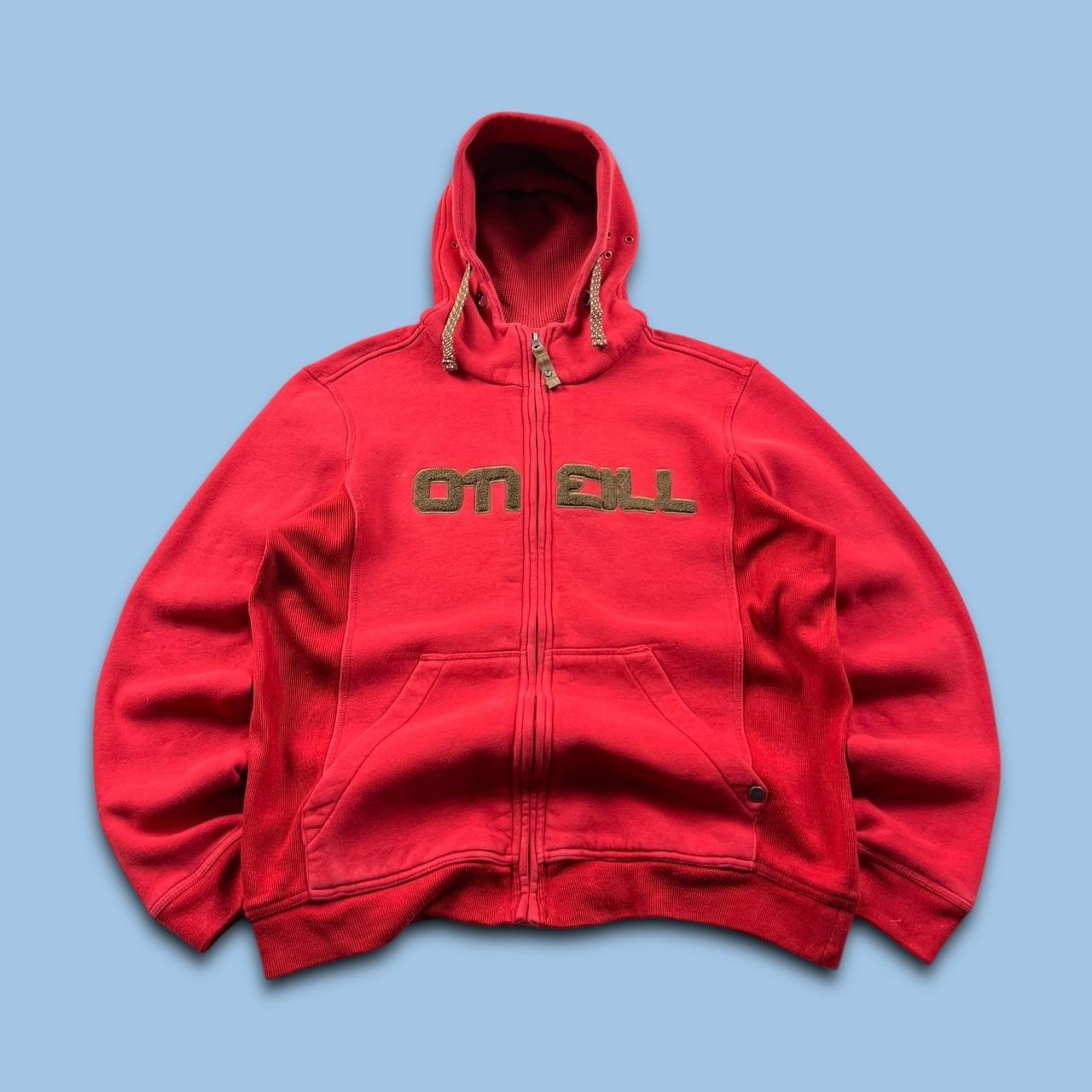 VINTAGE Y2K O’NEILL SPELL OUT ZIP HOODIE RED
