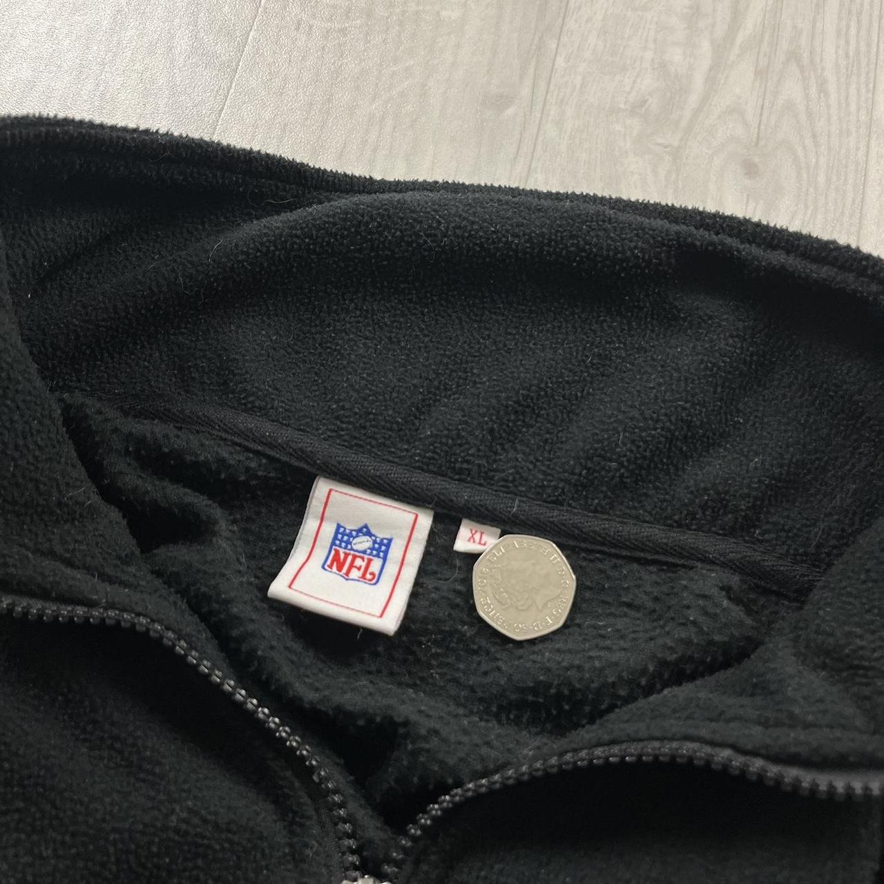 VINTAGE Y2K NFL ZIP UP FLEECE BLACK
