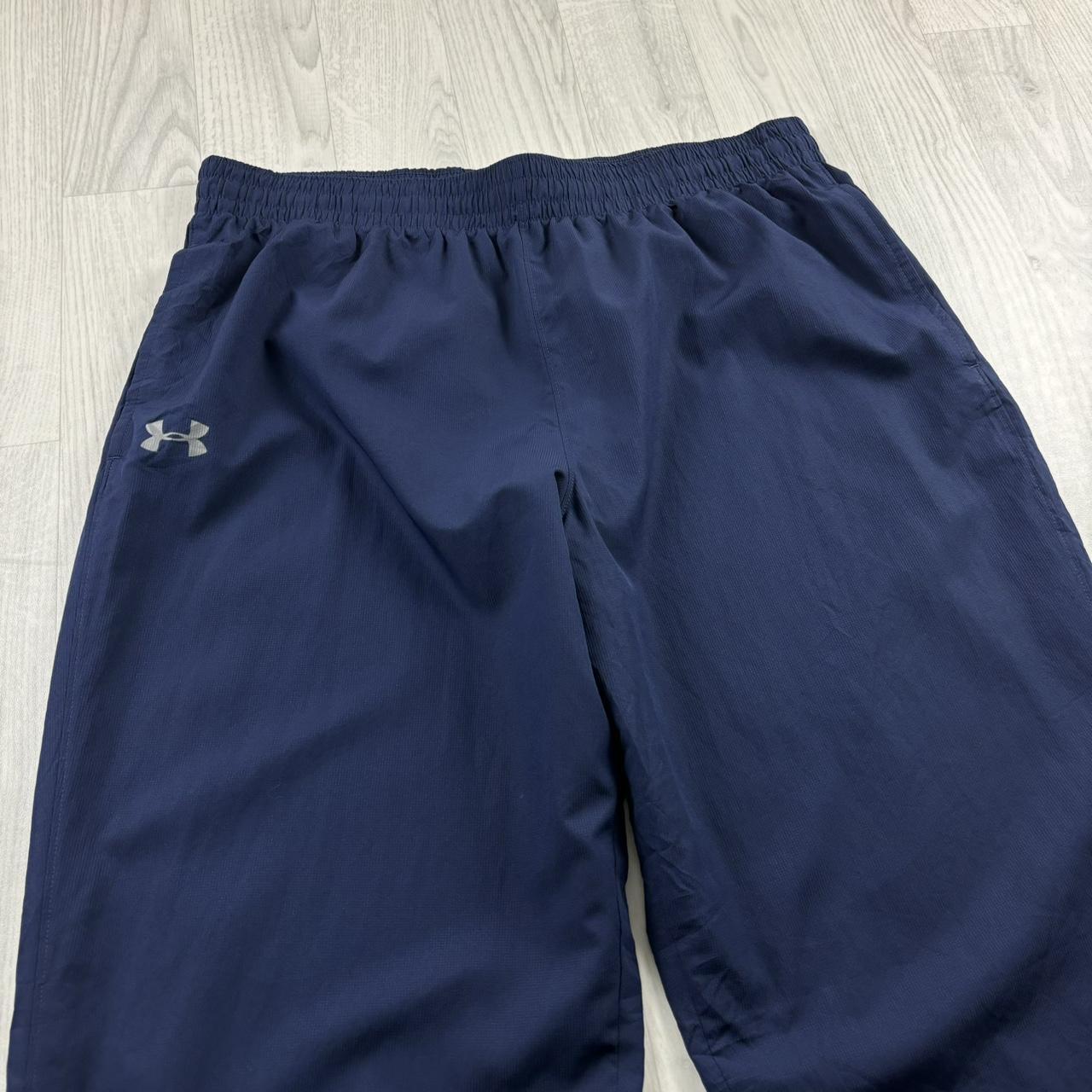 VINTAGE Y2K UNDER ARMOUR WIDE LEG TRACKSUIT BOTTOMS NAVY