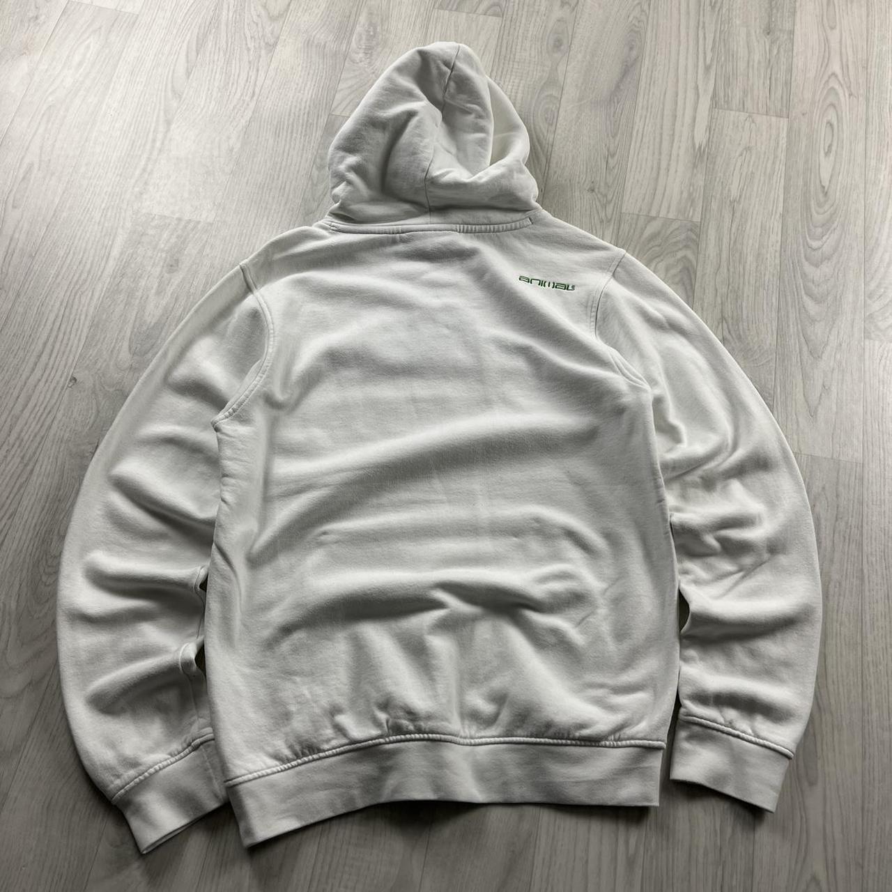 VINTAGE Y2K ANIMAL GRAPHIC HOODIE WHITE