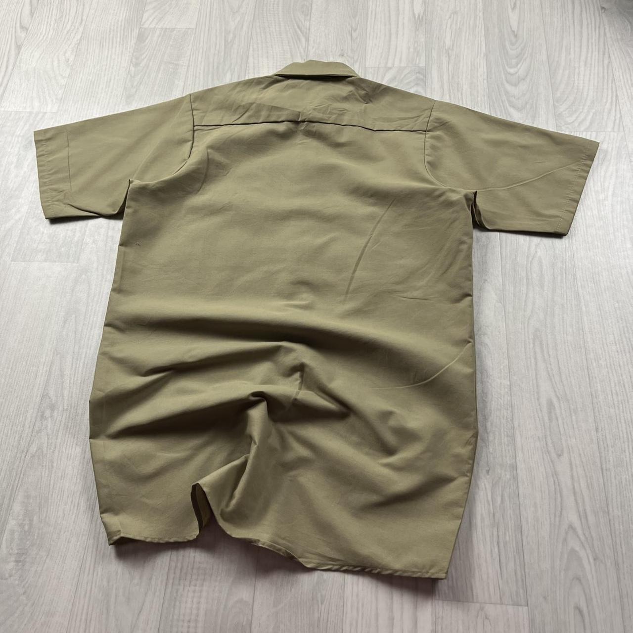 VINTAGE Y2K UTILITY SHORT SLEEVE SHIRT KHAKI