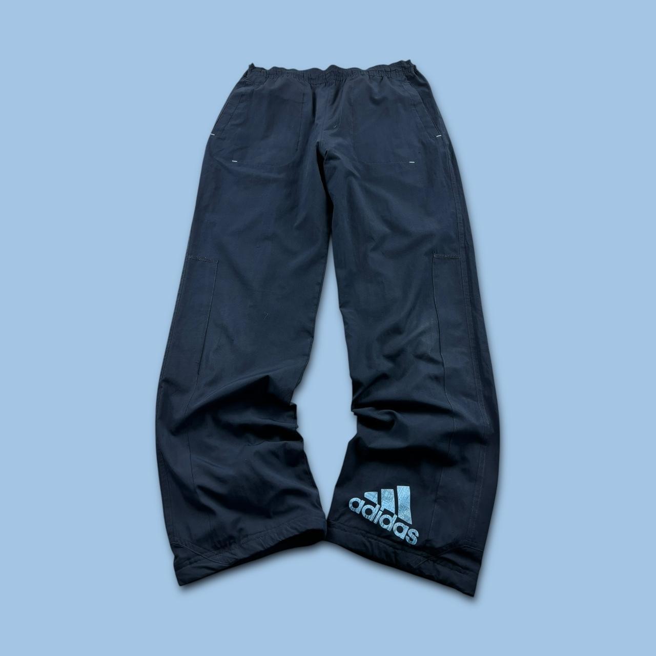 VINTAGE Y2K ADIDAS BAGGY TRACKSUIT BOTTOMS NAVY
