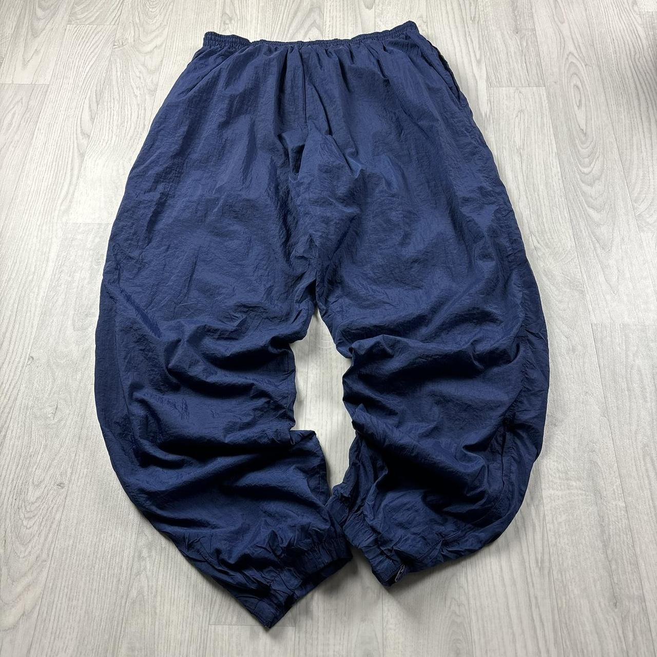 VINTAGE 90s NIKE BAGGY TRACKSUIT BOTTOMS NAVY BLUE