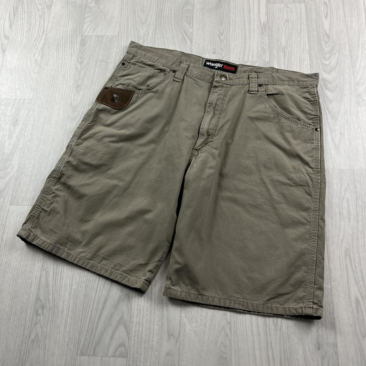 VINTAGE WRANGLER BAGGY CARPENTER JORTS BEIGE (38w)