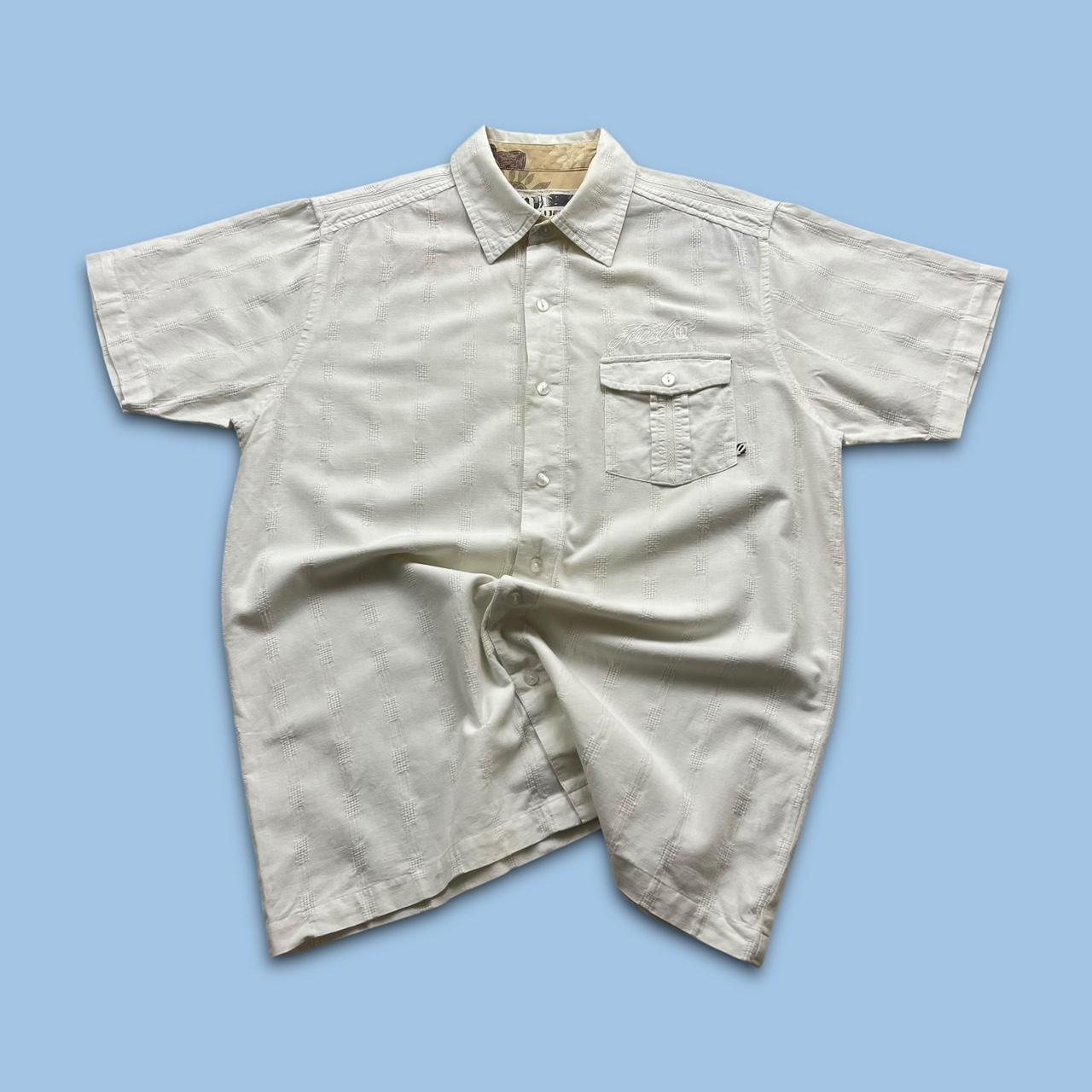 VINTAGE Y2K ANIMAL SHORT SLEEVE SHIRT WHITE / CREAM