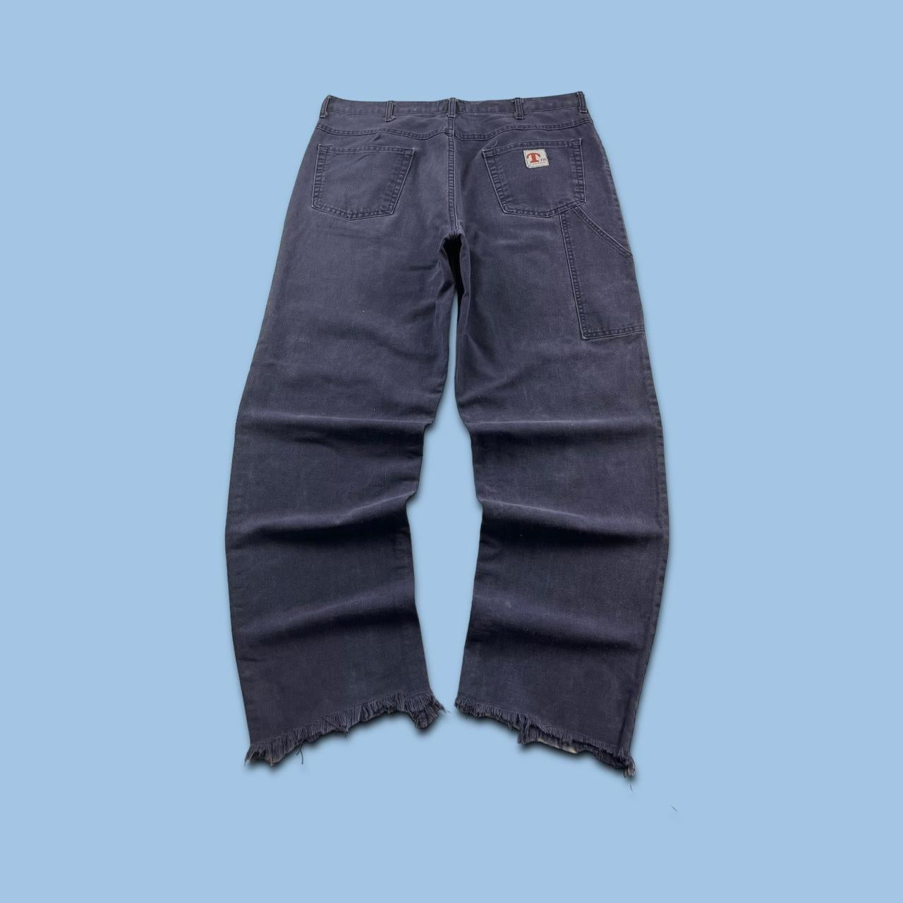 VINTAGE WESTEX BAGGY CARPENTER JEANS PURPLE (38x32)