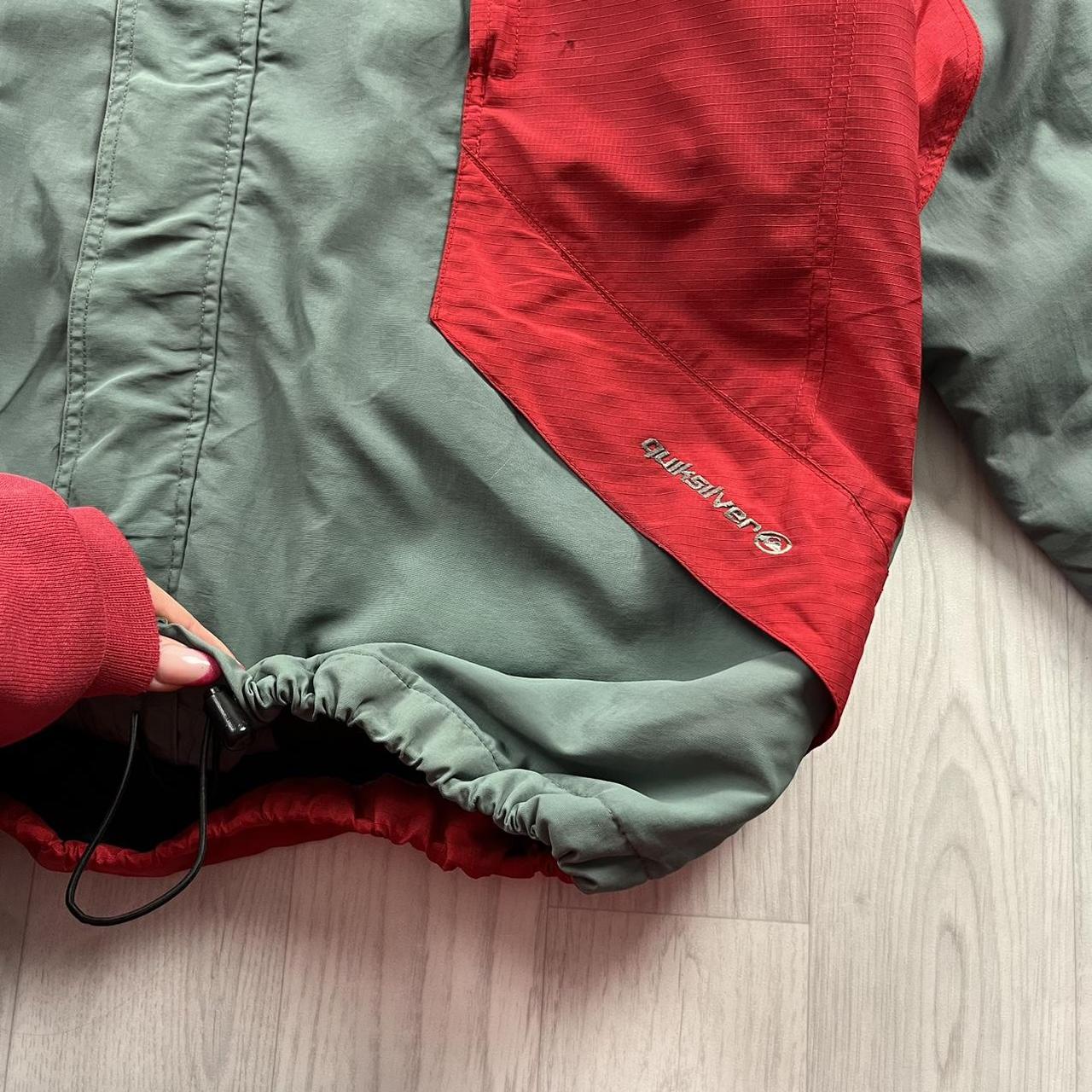 VINTAGE 00s QUIKSILVER TECHNICAL JACKET RED GREY