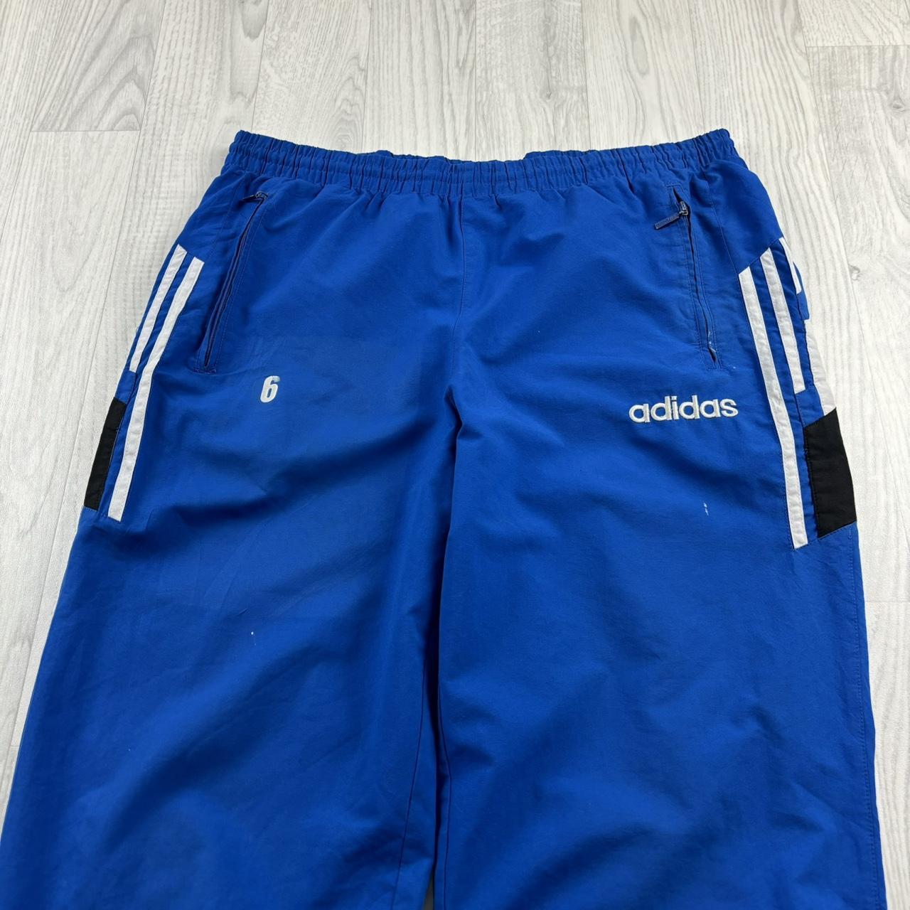 VINTAGE Y2K ADIDAS BAGGY TRACKSUIT BOTTOMS BLUE