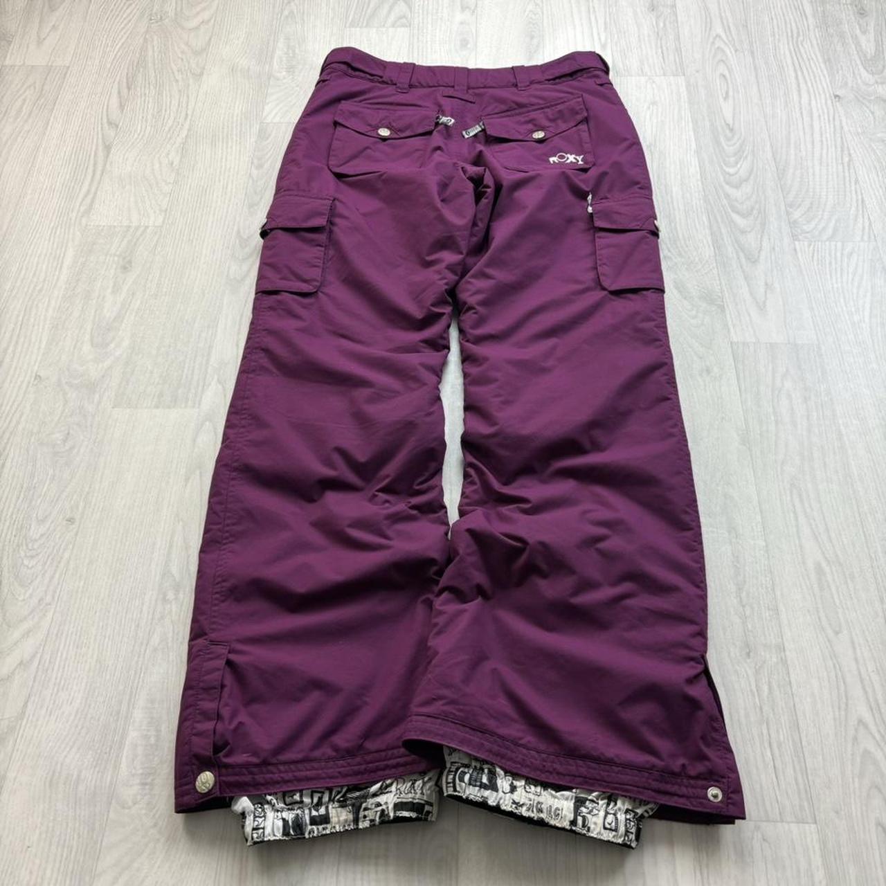 VINTAGE Y2K ROXY LOW RISE SKI PANTS SALOPETTES PURPLE