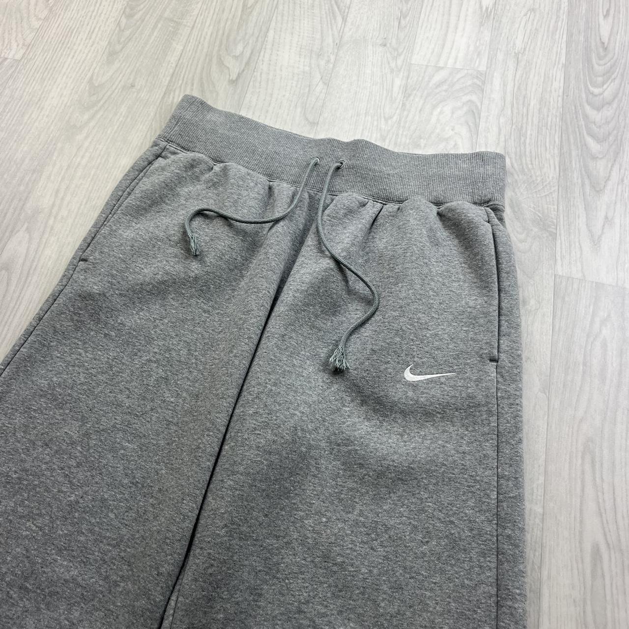 NIKE BAGGY WIDE LEG COTTON SPORTY SWEATPANTS GREY
