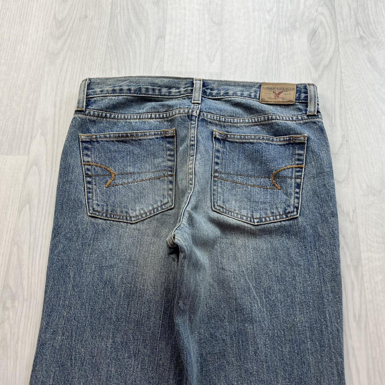 VINTAGE Y2K AMERICAN EAGLE OUTFITTERS LOW RISE BOOTCUT JEANS BLUE
