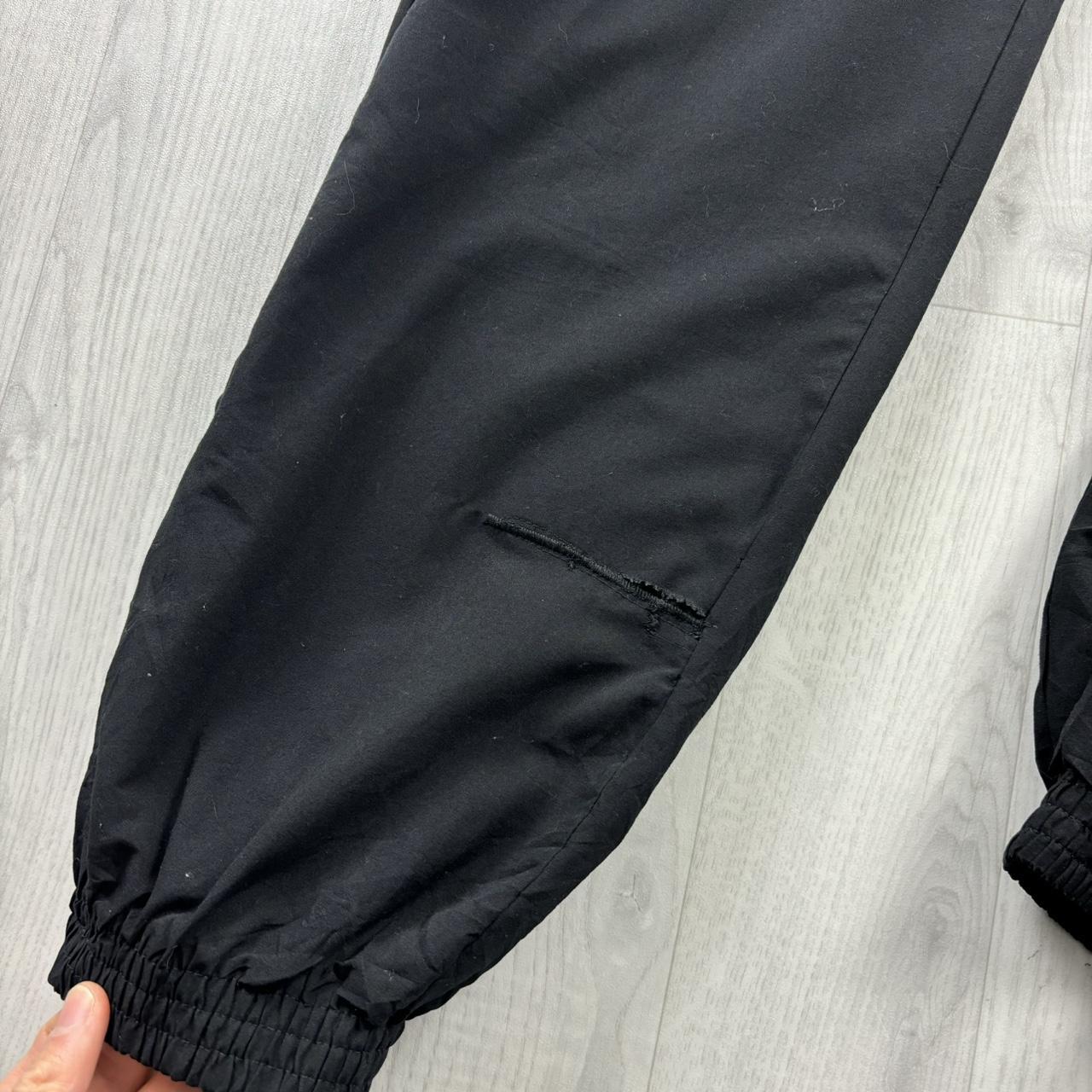 ADIDAS BAGGY TRACKSUIT BOTTOMS BLACK